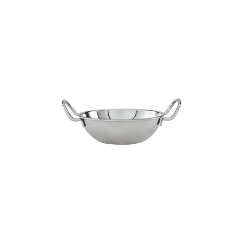 20621 Serving Bowls Mini Wok / Kadai Bowl Stainless Steel 140mm