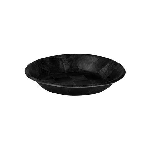 41458-BK Serving Bowls Black Woven Wood Serving Bowl 450mm