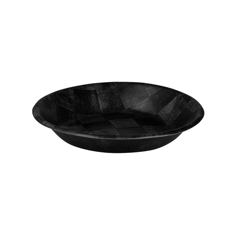 41460-BK Serving Bowls Black Woven Wood Serving Bowl 500mm