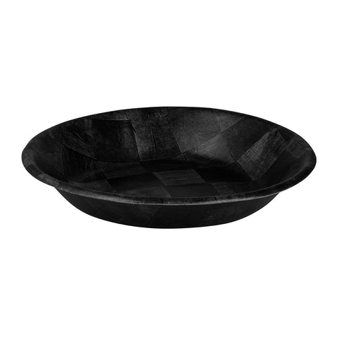 41464-BK Serving Bowls Black Woven Wood Serving Bowl 600mm