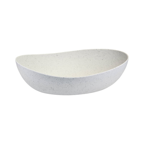 466545-W Cheforward Emerge Emerge Oval Bowl Stone Natural 345x450mm / 8.25Lt