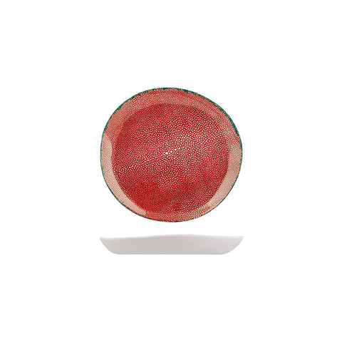 469001-R Fortessa Melamine Bubbly Round Coupe Plate Red 200mm