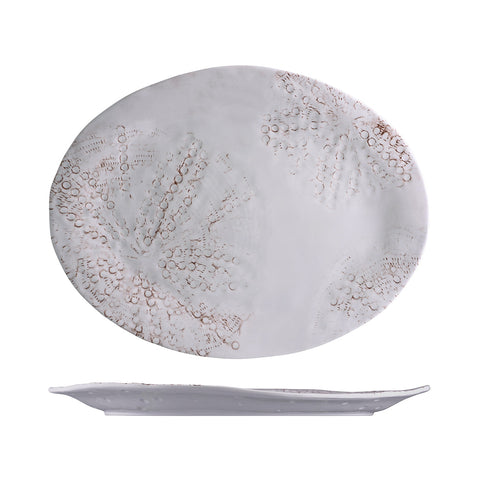 469225-W Fortessa Melamine Sanibel Oval Platter White 381x305mm