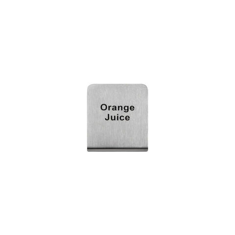 57700-11 Buffet Signs Stainless Steel Orange Juice Sign 50x40mm