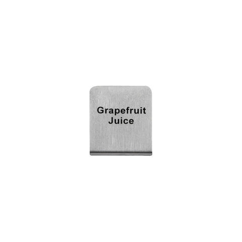 57700-12 Buffet Signs Stainless Steel Grapefruit Juice Sign 50x40mm