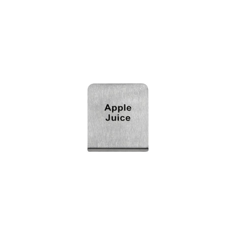 57700-14 Buffet Signs Stainless Steel Apple Juice Sign 50x40mm