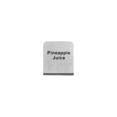 57700-15 Buffet Signs Stainless Steel Pineapple Juice Sign 50x40mm