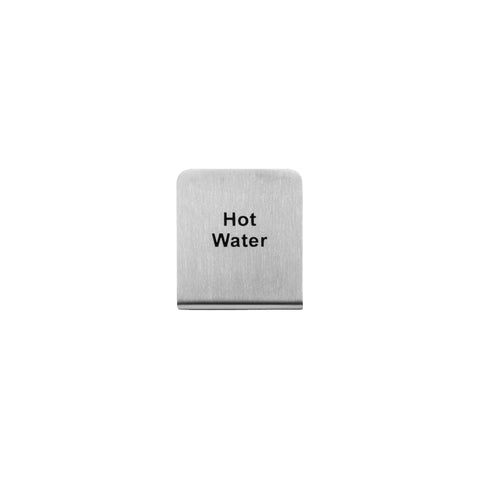 57700-1 Buffet Signs Stainless Steel Hot Water Sign 50x40mm