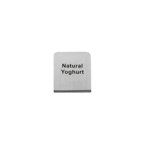 57700-24 Buffet Signs Stainless Steel Natural Yoghurt Sign 50x40mm