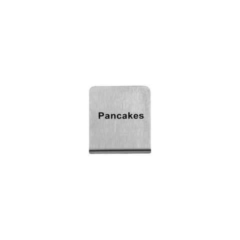 57700-25 Buffet Signs Stainless Steel Pancakes Sign 50x40mm