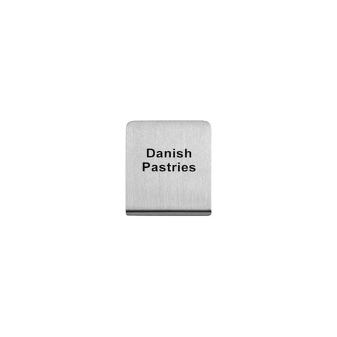 57700-27 Buffet Signs Stainless Steel Danish Pancakes Sign 50x40mm