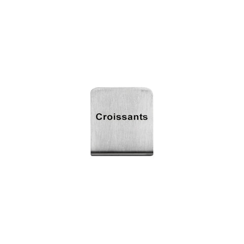 57700-28 Buffet Signs Stainless Steel Croissants Sign 50x40mm