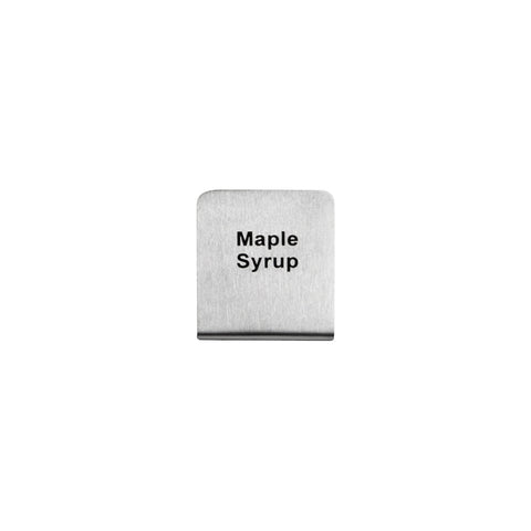 57700-29 Buffet Signs Stainless Steel Maple Syrup Sign 50x40mm