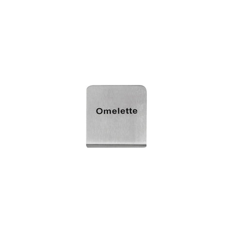 57700-30 Buffet Signs Stainless Steel Omelette Sign 50x40mm
