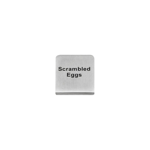 57700-32 Buffet Signs Stainless Steel Scrambled Eggs Sign 50x40mm