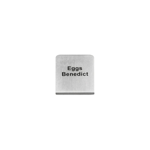 57700-33 Buffet Signs Stainless Steel Eggs Benedict Sign 50x40mm