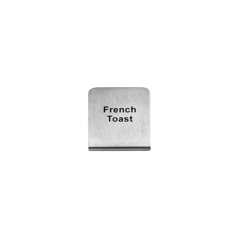 57700-34 Buffet Signs Stainless Steel French Toast Sign 50x40mm