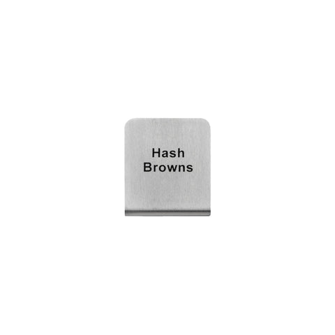 57700-35 Buffet Signs Stainless Steel Hash Browns Sign 50x40mm