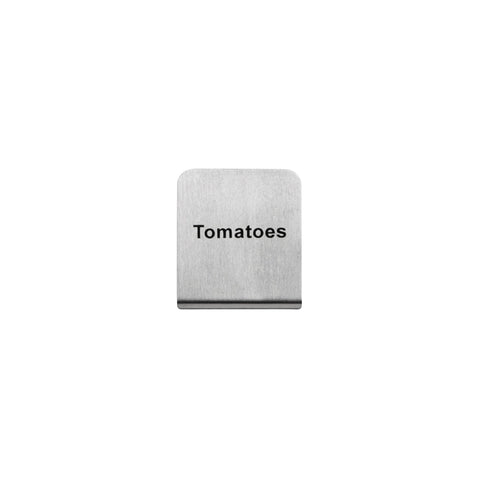 57700-38 Buffet Signs Stainless Steel Tomatoes Sign 50x40mm