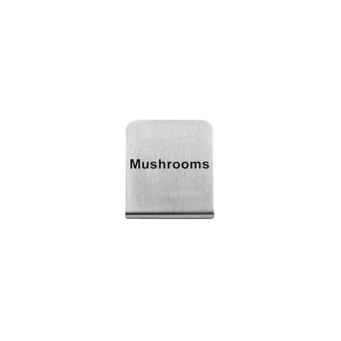 57700-39 Buffet Signs Stainless Steel Mushrooms Sign 50x40mm