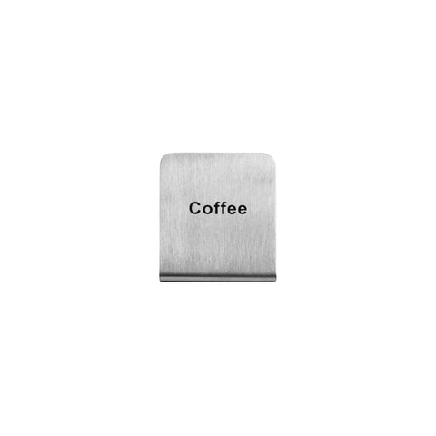 57700-3 Buffet Signs Stainless Steel Coffee Sign 50x40mm
