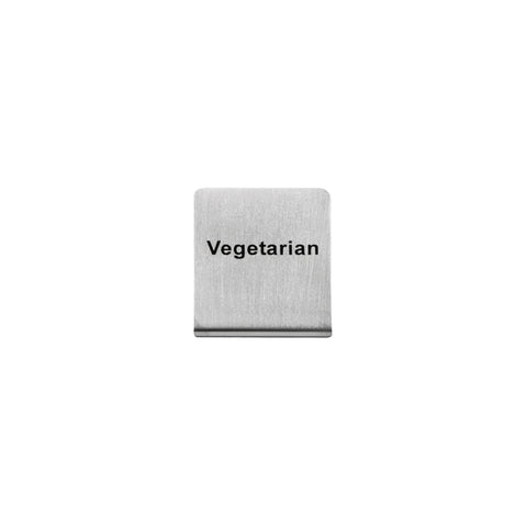 57700-40 Buffet Signs Stainless Steel Vegetarian Sign 50x40mm