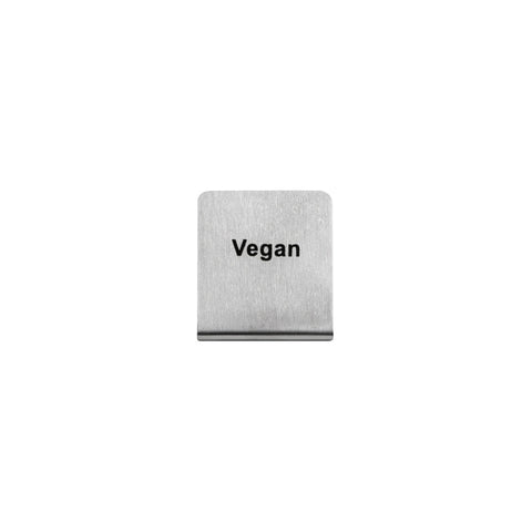 57700-41 Buffet Signs Stainless Steel Vegan Sign 50x40mm