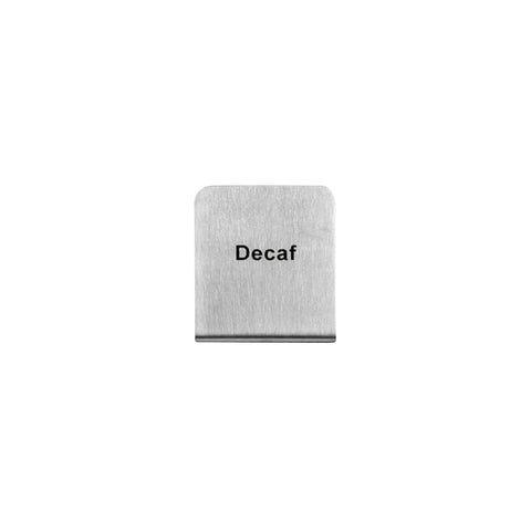 57700-4 Buffet Signs Stainless Steel Decaf Sign 50x40mm