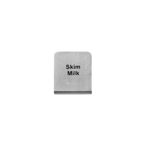 57700-6 Buffet Signs Stainless Steel Skim Milk Sign 50x40mm