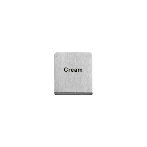 57700-9 Buffet Signs Stainless Steel Cream Sign 50x40mm