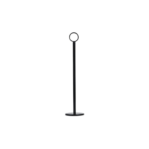70272-BK Table Number Stand Ring Clip Table Number Stand Ring Clip Heavy Base Black 70x300mm