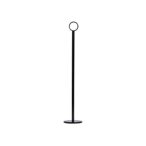 70273-BK Table Number Stand Ring Clip Table Number Stand Ring Clip Heavy Base Black 70x380mm