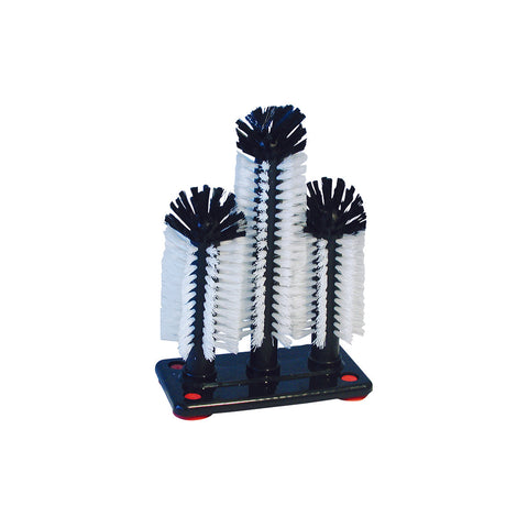 70941 Glass Brushes Triple Glass Brush Tall Centre with Suction Cups 100x190x200mm