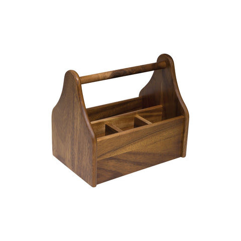 76881 Table Accessories Moda Artsan Cutlery Caddy Acacia Wood 230x155x200mm