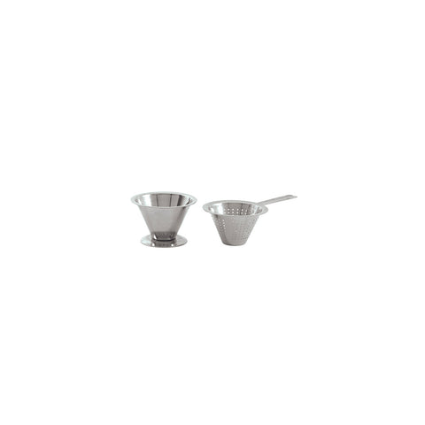 77005 Serving Dishes Trenton Tea Strainer w/ Cup Stainless Steel