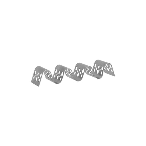 78795 Chef Inox Coney Island 3-4 Compartment Patterned Taco Holder / Stand 220x55x35mm