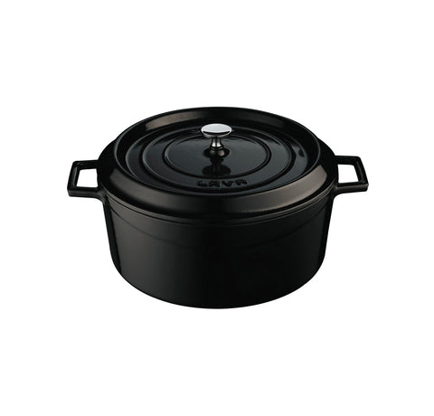 799028-BK Round Casserole Round Casserole Black Cast Iron 125x280mm / 6.7Lt