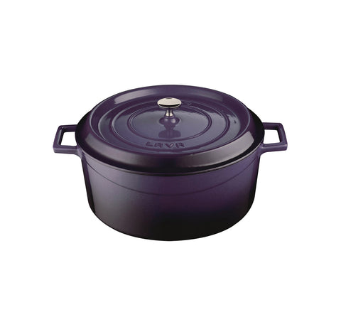 799028-P Round Casserole Round Casserole Purple Cast Iron 125x280mm / 6.7Lt