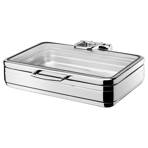 8321103 Athena Regal Induction Chafer Regal Rectangular Induction Chafer 1/1 Size - Glass Lid 600x490x150mm