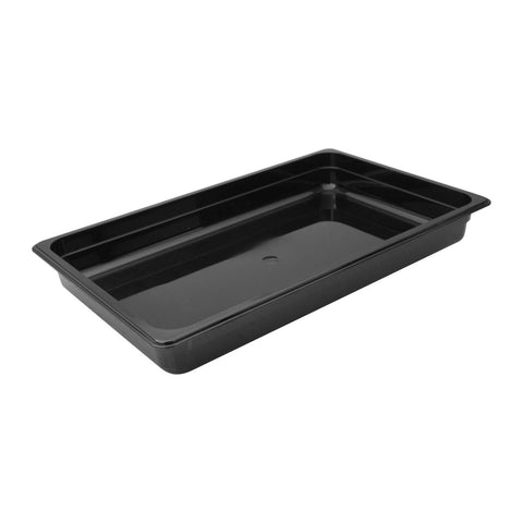 850106 Black Polycarbonate Food Pans 1/1 Size Polycarbonate Food Pan 530x325x150mm / 19.49Lt 