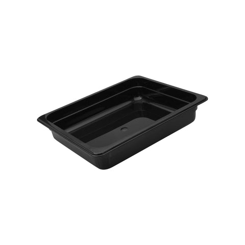 850208 Black Polycarbonate Food Pans 1/2 Size Polycarbonate Food Pan 325x265x200mm / 11.71Lt 