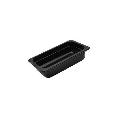 850304 Black Polycarbonate Food Pans 1/3 Size Polycarbonate Food Pan 325x175x100mm / 3.57Lt