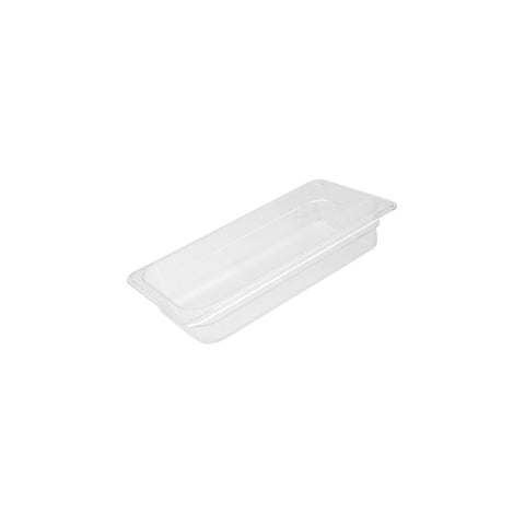 852304 Clear Polycarbonate Gastronorm Food Pans 1/3 Size Clear Polycarbonate Food Pan 325x175x100mm / 3.57Lt CH May Catering Supplies