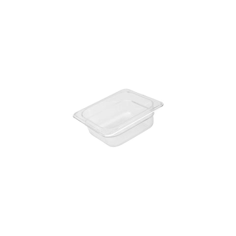 852602 Clear Polycarbonate Gastronorm Food Pans 1/6 Size Clear Polycarbonate Food Pan 176x162x65mm / 1.0Lt CH May Catering Supplies