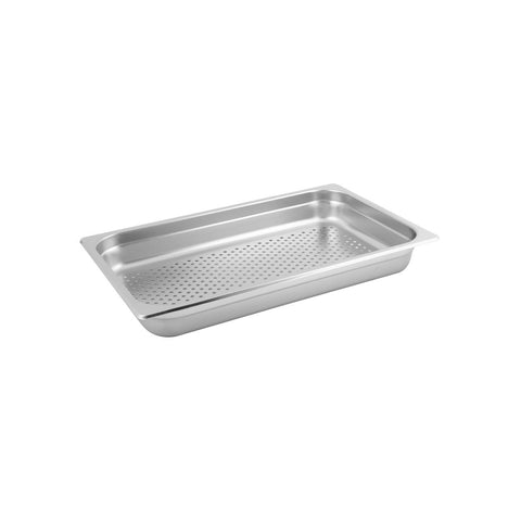 885105 Stainless Steel Steam Pans 1/1 Size Stainless Steel Anti-Jam Pan Perforated 530x325x100mm / 14.2Lt