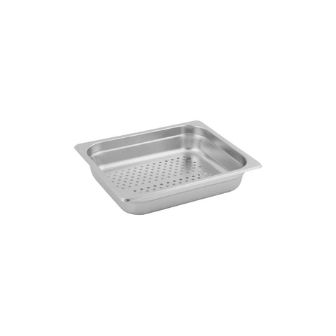 885205 Stainless Steel Steam Pans 1/2 Size Stainless Steel Anti-Jam Pan Perforated 325x265x100mm / 6.6Lt