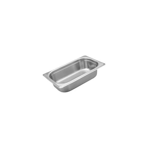 885404 Stainless Steel Steam Pans 1/4 Size Stainless Steel Anti-Jam Pan 265x162x100mm / 2.8Lt 