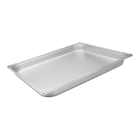 890020 Commercial Stainless Steel Gastronorm Pans & Covers 2/1 Size Stainless Steel Pan 650x530x20mm / 4.0Lt CH May Catering Supplies