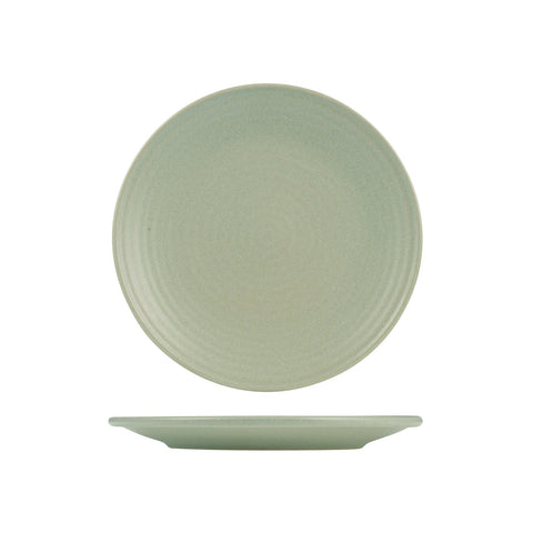 9029570 Zuma Pearl Pistachio Dinnerware Collection Round Ribbed Coupe Plate 210mm