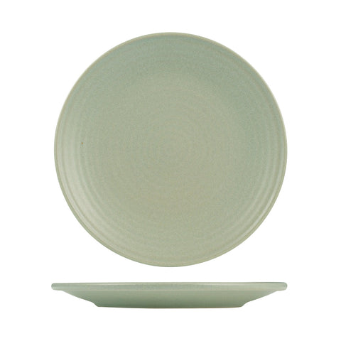 9029571 Zuma Pearl Pistachio Dinnerware Collection Round Ribbed Coupe Plate 265mm